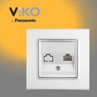 Розетка компьютерная одинарная белая VIKO LINNERA 